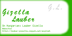 gizella lauber business card